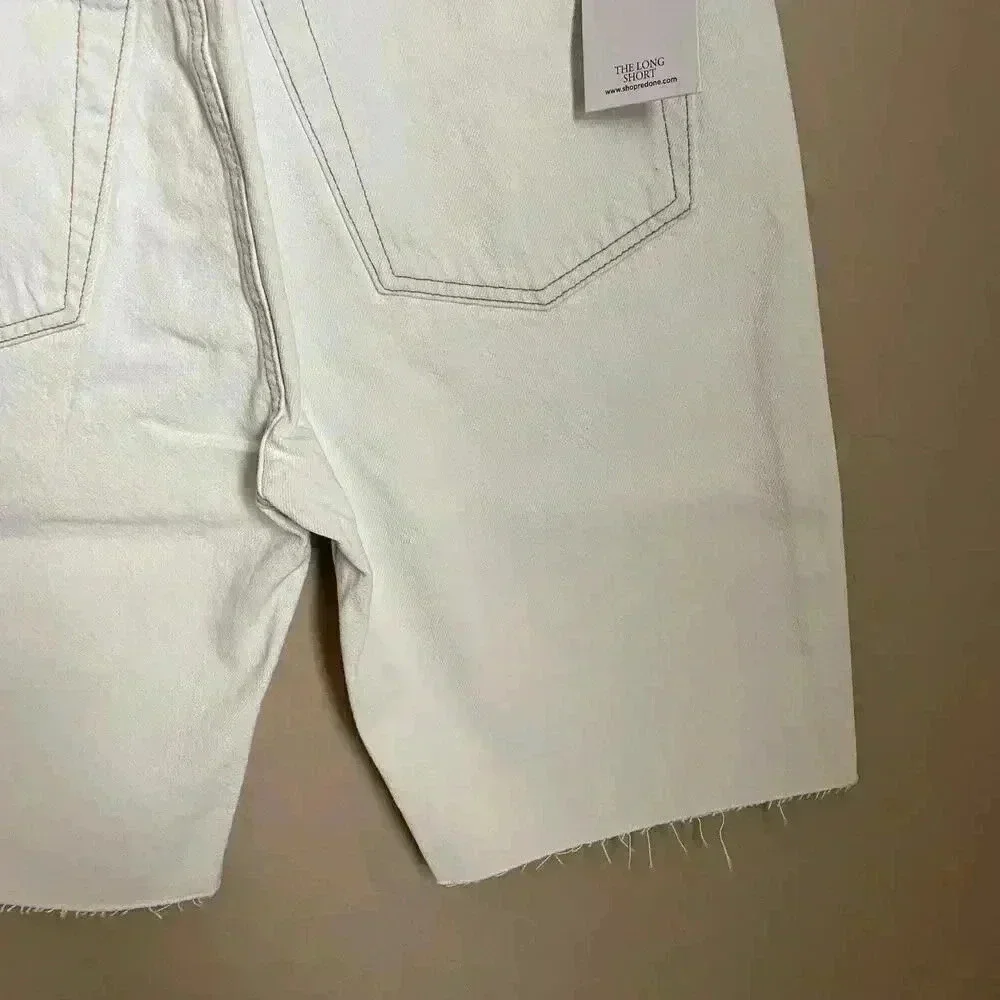 RE/DONE The 80s Long Shorts‎ Bleached White Size 28